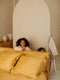 Coco & Cici - Bamboe Hoeslaken 90 x 200 cm - 1 Persoons Beddengoed - Okergeel - Elastiek Rondom - 100% Eco Bamboe