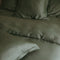 Coco & Cici - Bamboe Hoeslaken Topper 180 x 200 cm - 2 Persoons Beddengoed - Olijfgroen - Elastiek Rondom - 100% Eco Bamboe