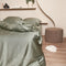 Coco & Cici - Bamboe Hoeslaken Topper 180 x 200 cm - 2 Persoons Beddengoed - Olijfgroen - Elastiek Rondom - 100% Eco Bamboe