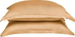 Coco & Cici - Bamboe Kussensloop 65 x 65 cm - Kussenhoes - Okergeel - 100% Eco Bamboe - Volant 2 cm - 1 stuk