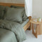 Coco & Cici - Bamboe Kussensloop 75 x 50 cm - Kussenhoes - Olijfgroen - 100% Eco Bamboe - Volant 2 cm - 1 stuk