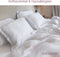Coco & Cici - Bamboe Kussensloop 75 x 50 cm - Kussenhoes - Wit - 100% Eco Bamboe - Volant 2 cm - 1 stuk