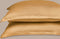 Coco & Cici - Bamboe Kussensloop 80 x 80 cm - Kussenhoes - Okergeel - 100% Eco Bamboe - Volant 2 cm - 1 stuk