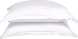 Coco & Cici - Bamboe Kussensloop 80 x 80 cm - Kussenhoes - Wit - 100% Eco Bamboe - Volant 2 cm - 1 stuk