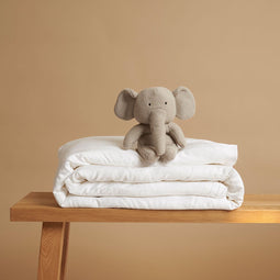 Coco & Cici Kind - TENCEL Sateen Dekbedovertrek Wit | + 1 kussensloop 60x70 1 kussensloop 60x70