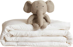 Coco & Cici - Tencel Sateen Dekbedovertrek 100 x 135 cm - 1 Persoons Beddengoed - Kinderbeddengoed - Lyocell - Hypoallergeen & Extra Zacht - Wit