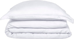 Coco & Cici - Tencel Sateen Dekbedovertrek 140 x 200 cm - 1 Persoons Beddengoed - Wit - Lyocell - Hypoallergeen & Extra Zacht - 1 Kussensloop (60x70)