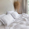Coco & Cici - Tencel Sateen Dekbedovertrek 140 x 200 cm - 1 Persoons Beddengoed - Wit - Lyocell - Hypoallergeen & Extra Zacht - 1 Kussensloop (60x70)