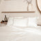 Coco & Cici - Tencel Sateen Dekbedovertrek 140 x 220 cm - 1 Persoons Beddengoed - Off White - Lyocell - Hypoallergeen & Extra Zacht - 1 Kussensloop (60x70)