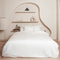 Coco & Cici - Tencel Sateen Dekbedovertrek 140 x 220 cm - 1 Persoons Beddengoed - Off White - Lyocell - Hypoallergeen & Extra Zacht - 1 Kussensloop (60x70)