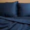 Coco & Cici - Tencel Sateen Dekbedovertrek 200 x 200 cm - 2 Persoons Beddengoed - Donker Blauw - Lyocell - Hypoallergeen & Extra Zacht - 2 Kussenslopen (60x70)