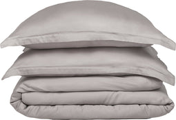 Coco & Cici - Tencel Sateen Dekbedovertrek 200 x 220 cm - 2 Persoons Beddengoed - Taupe - Lyocell - Hypoallergeen & Extra Zacht - 2 Kussenslopen (60x70)