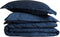 Coco & Cici - Tencel Sateen Dekbedovertrek 200 x 220 cm - 2 Persoons Beddengoed - Donker Blauw - Lyocell - Hypoallergeen & Extra Zacht - 2 Kussenslopen (60x70)