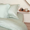 Coco & Cici - Tencel Sateen Dekbedovertrek 200 x 220 cm - 2 Persoons Beddengoed - Grijs Groen - Lyocell - Hypoallergeen & Extra Zacht - 2 Kussenslopen (60x70)
