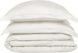 Coco & Cici - Tencel Sateen Dekbedovertrek 240 x 220 cm - 2 Persoons Beddengoed - Off White - Lyocell - Hypoallergeen & Extra Zacht - 2 Kussenslopen (60x70)