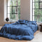 Coco & Cici - Tencel Sateen Dekbedovertrek 240 x 220 cm - 2 Persoons Beddengoed - Donker Blauw - Lyocell - Hypoallergeen & Extra Zacht - 2 Kussenslopen (60x70)