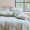 Coco & Cici - Tencel Sateen Dekbedovertrek 240 x 220 cm - 2 Persoons Beddengoed - Grijs Groen - Lyocell - Hypoallergeen & Extra Zacht - 2 Kussenslopen (60x70)