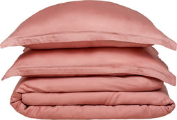 Coco & Cici - Tencel Sateen Dekbedovertrek 260 x 220 cm - 2 Persoons Beddengoed - Terra Roze - Lyocell - Hypoallergeen & Extra Zacht - 2 Kussenslopen (60x70)