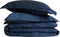 Coco & Cici - Tencel Sateen Dekbedovertrek 260 x 220 cm - 2 Persoons Beddengoed - Donker Blauw - Lyocell - Hypoallergeen & Extra Zacht - 2 Kussenslopen (60x70)