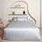 Coco & Cici - Tencel Sateen Dekbedovertrek 260 x 220 cm - 2 Persoons Beddengoed - Grijs Blauw - Lyocell - Hypoallergeen & Extra Zacht - 2 Kussenslopen (60x70)