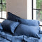 Coco & Cici - Tencel Sateen Dekbedovertrek 260 x 220 cm - 2 Persoons Beddengoed - Donker Blauw - Lyocell - Hypoallergeen & Extra Zacht - 2 Kussenslopen (60x70)