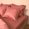 Coco & Cici - Tencel Sateen Hoeslaken 200 x 200 cm - 2 Persoons Beddengoed - Lyocell - Elastiek Rondom - Terra Roze - Extra Zacht