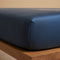 Coco & Cici - Tencel Sateen Hoeslaken 90 x 200 cm - 1 Persoons Beddengoed - Lyocell - Elastiek Rondom - Donker Blauw - Extra Zacht
