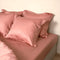 Coco & Cici - Tencel Sateen Hoeslaken Topper 180 x 210 x 15 cm - 2 Persoons Beddengoed - Lyocell - Elastiek Rondom - Terra Roze - Extra Zacht