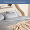 Coco & Cici - Tencel Sateen Kussensloop 60 x 50 cm - Kussenhoes - Lyocell - Extra Zacht & 100% Natuurlijk - Grijs Blauw
