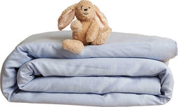 Coco & Cici - Tencel Twill Dekbedovertrek 100 x 135 cm - 1 Persoons Beddengoed - Kinderbeddengoed - Lyocell - Hypoallergeen & Extra Zacht - Licht Blauw