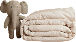 Coco & Cici - Tencel Twill Dekbedovertrek 100 x 135 cm - 1 Persoons Beddengoed - Kinderbeddengoed - Lyocell - Hypoallergeen & Extra Zacht - Beige