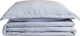 Coco & Cici - Tencel Twill Dekbedovertrek 140 x 220 cm - 1 Persoons Beddengoed - Lichtblauw - Lyocell - Ritssluiting & Extra Zacht - 1 Kussensloop (60x70)