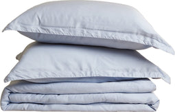 Coco & Cici - Tencel Twill Dekbedovertrek 200 x 200 cm - 2 Persoons Beddengoed - Lichtblauw - Lyocell - Ritssluiting & Extra Zacht - 2 Kussenslopen (60x70)