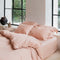 Coco & Cici - Tencel Twill Dekbedovertrek 260 x 220 cm - 2 Persoons Beddengoed - Peach - Lyocell - Ritssluiting & Extra Zacht - 2 Kussenslopen (60x70)