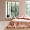 Coco & Cici - Tencel Twill Dekbedovertrek 260 x 220 cm - 2 Persoons Beddengoed - Peach - Lyocell - Ritssluiting & Extra Zacht - 2 Kussenslopen (60x70)