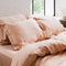 Coco & Cici - Tencel Twill Dekbedovertrek 260 x 220 cm - 2 Persoons Beddengoed - Peach - Lyocell - Ritssluiting & Extra Zacht - 2 Kussenslopen (60x70)