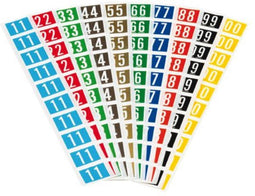 Code-tabs voor Jalema Secolor mappen 0-9 zelfklevend 300st