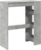 vidaXL - Bartafel - met - rekken - 90x40x103,5 - cm - bewerkt - hout - betongrijs