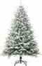 vidaXL - Kunstkerstboom - met - sneeuwvlokken - 180 - cm - PVC - en - PE - groen