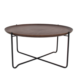 Coffee table with serving tray Fez Brown / Mango / iron