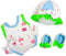 Berjuan Poppenkleding Badjurk Meisjes 38 Cm Pe Groen/blauw
