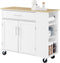 SoBuy Verrijdbaar Keukeneiland - Keuken Trolley - Mobiele Bar - Eetkamer of Keuken