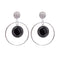 Melli Mello Coin in hoop Earring Silver colored coating