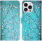 iMoshion Hoesje Geschikt voor iPhone 13 Pro Hoesje Met Pasjeshouder - iMoshion Design Softcase Bookcase - Wit / Blossom Watercolor White