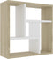 vidaXL - Wandschap - 45,1x16x45,1 - cm - bewerkt - hout - wit - en - sonoma - eikenkleur