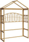 Cokos Bedhuisje Rotan Hoofdbord - 140x98x40cm - Naturel