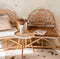 Cokos Oliver Teddy Rotan Peuterbed 2 in 1 - 146x76x80cm - Exclusief matras - Naturel