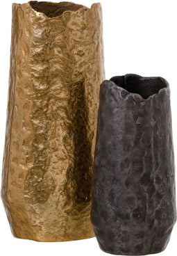 Vaas Grijs Aluminium 14 x 14 x 26 cm