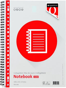 Collegeblok A4 Lijn 23-rings Quantore