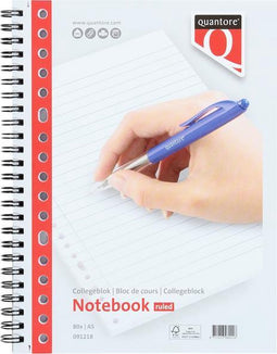 Collegeblok Quantore A5 lijn 17-gaats 80vel 70gr